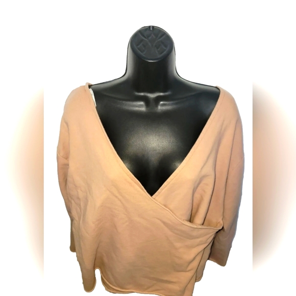 Sweat Zara Femme 'I Have The Answers' Pêche - Taille M - Coupe Oversize - Neuf